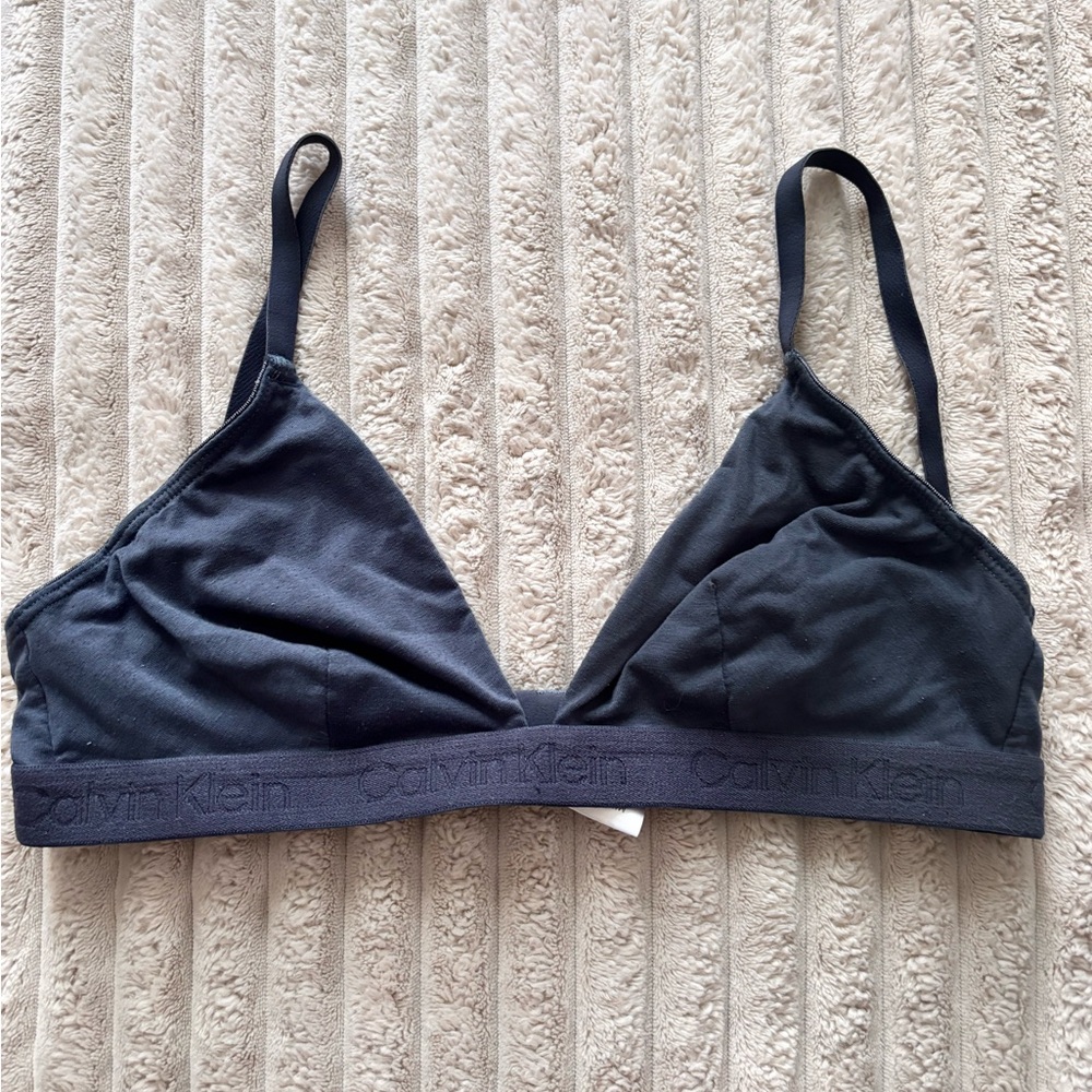 Calvin Klein Dark Blue Triangle Bralette